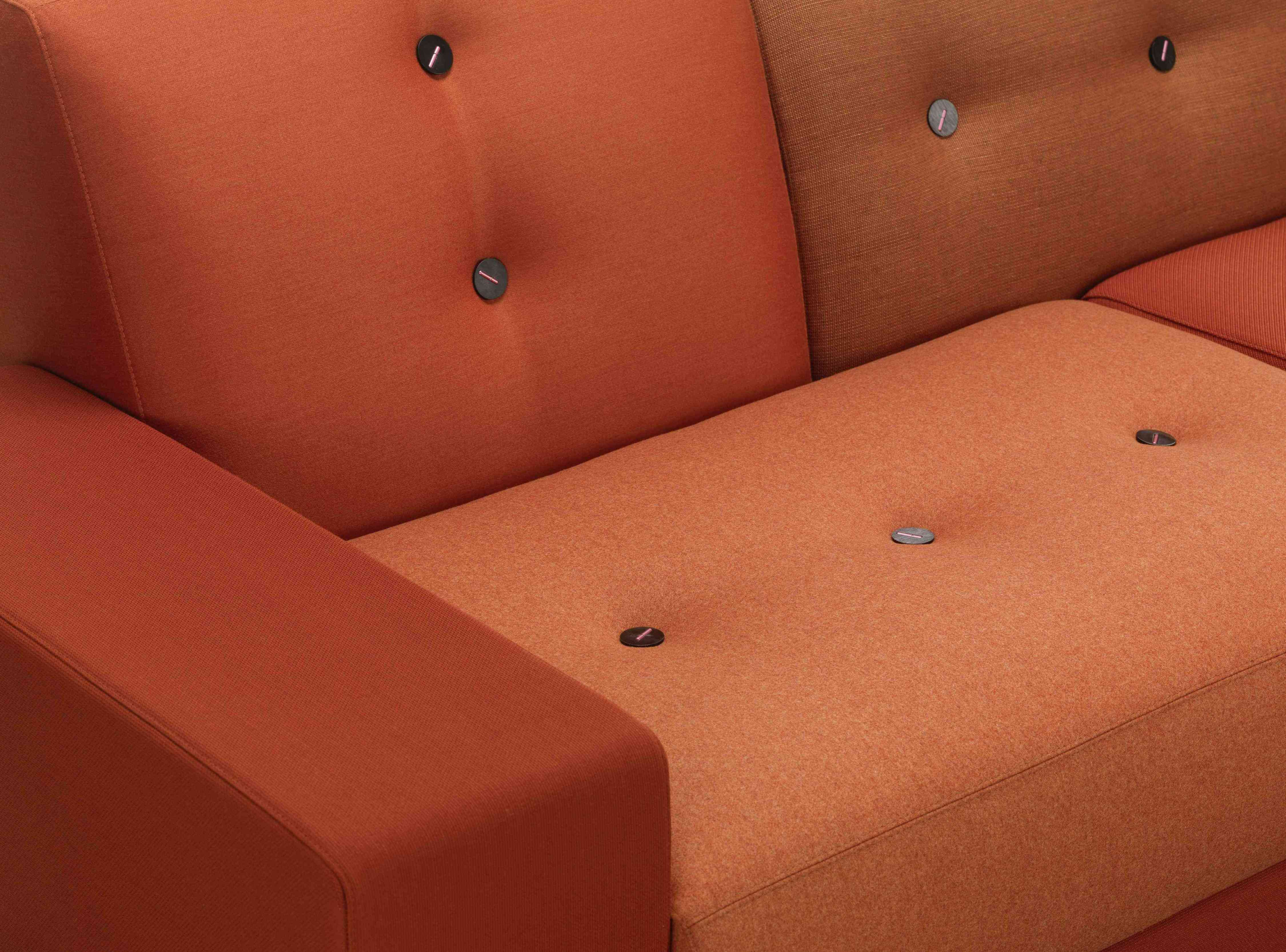 Compact - Canapé tissu rouge - Vue supplémentaire 2