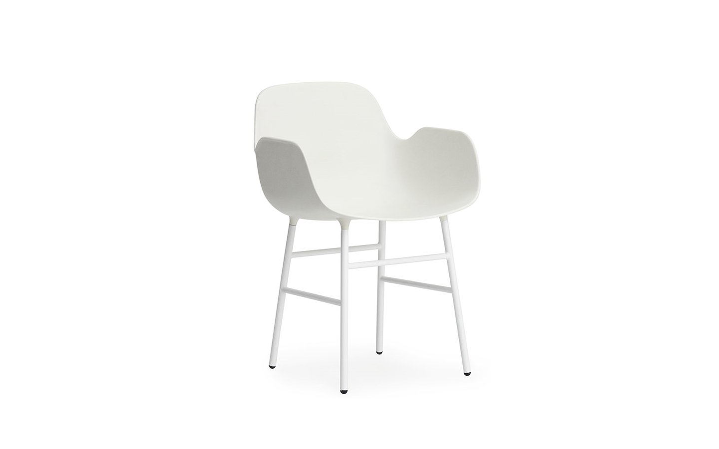 NORMANN COPENHAGEN  Fauteuil Form avec structure en m&eacute;tal - blanc