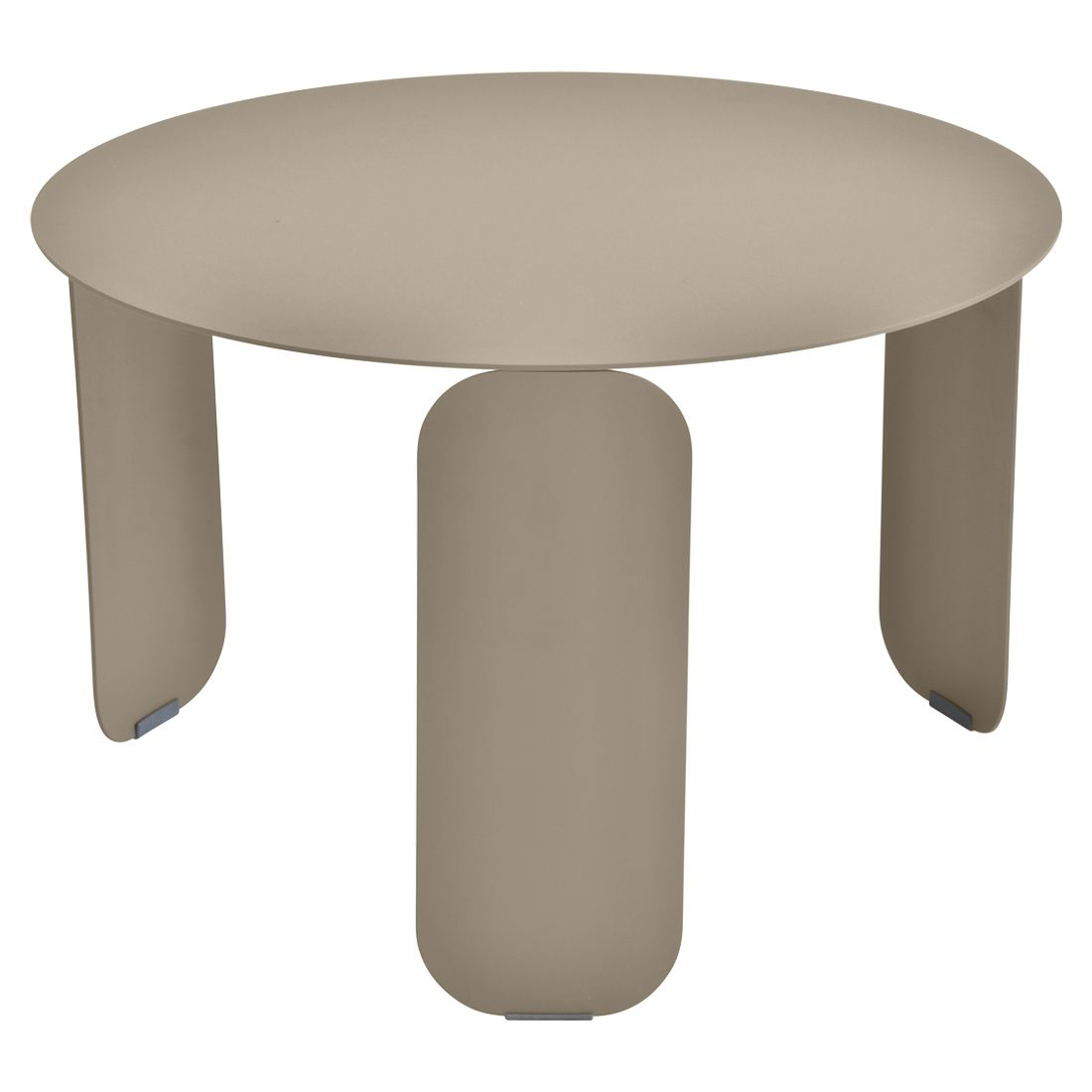 FERMOB Table Basse Ronde &Oslash;60 cm Bebop en Acier et Aluminium  Muscade